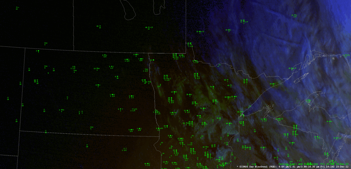Blowing Snow RGB for 14Z - 16Z